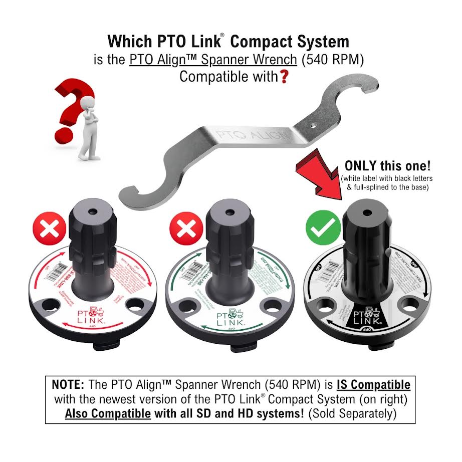 PTO Align™ Spanner Wrench for 6-spline 540 RPM Compatible with the PTO Link® HD System