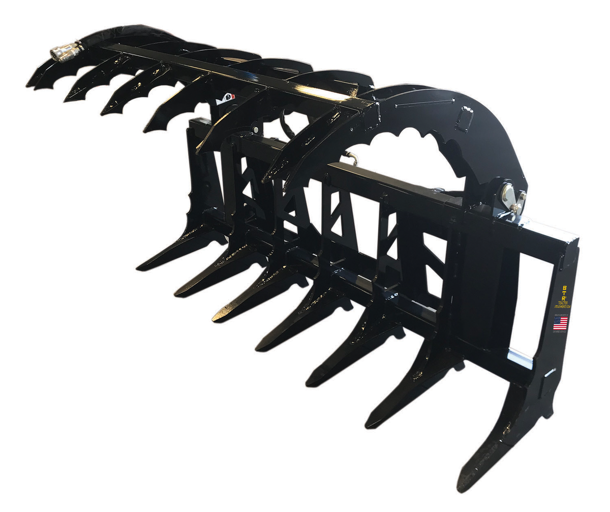 Bigtoolrack Extreme Granite Grapple Fits Skid Steer Quick Attach Loaders (In Stock Most Sizes Ship Same Day)